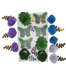 SET DE TOPPERS FLORES PAQUETE