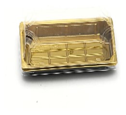 BANDEJA DE SUSHI DORADA 29X10X5CM 400UND
