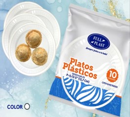PLATO PLASTICO 5 FULLPLAST 50paqx10und