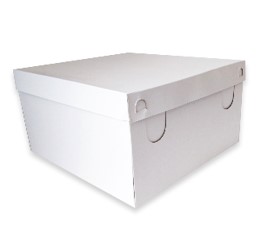 CAJA DE TORTA BLANCA 25x25x15 100UNDS